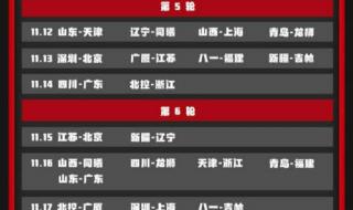 cba赛程表2021-2022 2020到2021年cba赛程